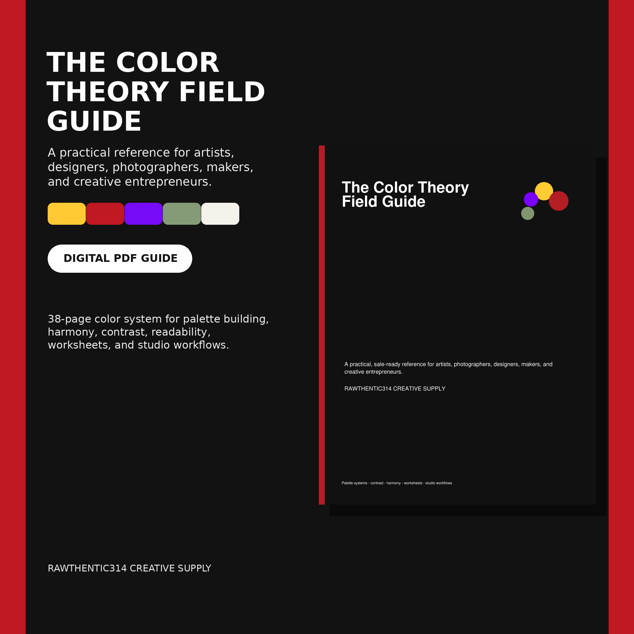 The Color Theory Field Guide — A Practical Reference for Artists, Designers, Photographers & Creators