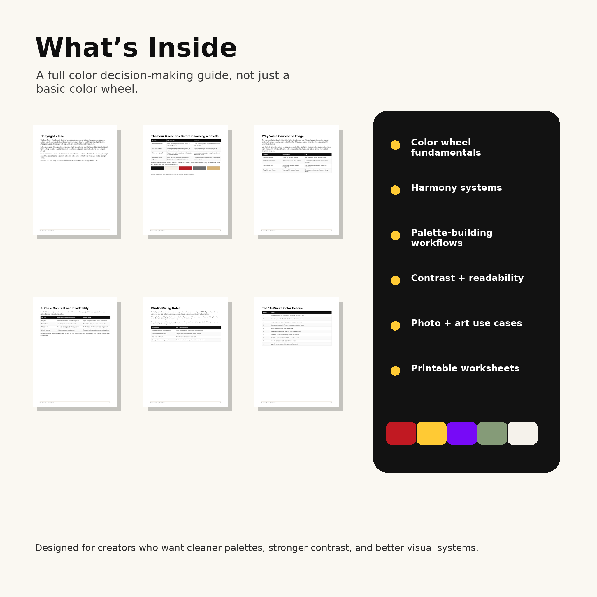 The Color Theory Field Guide — A Practical Reference for Artists, Designers, Photographers & Creators
